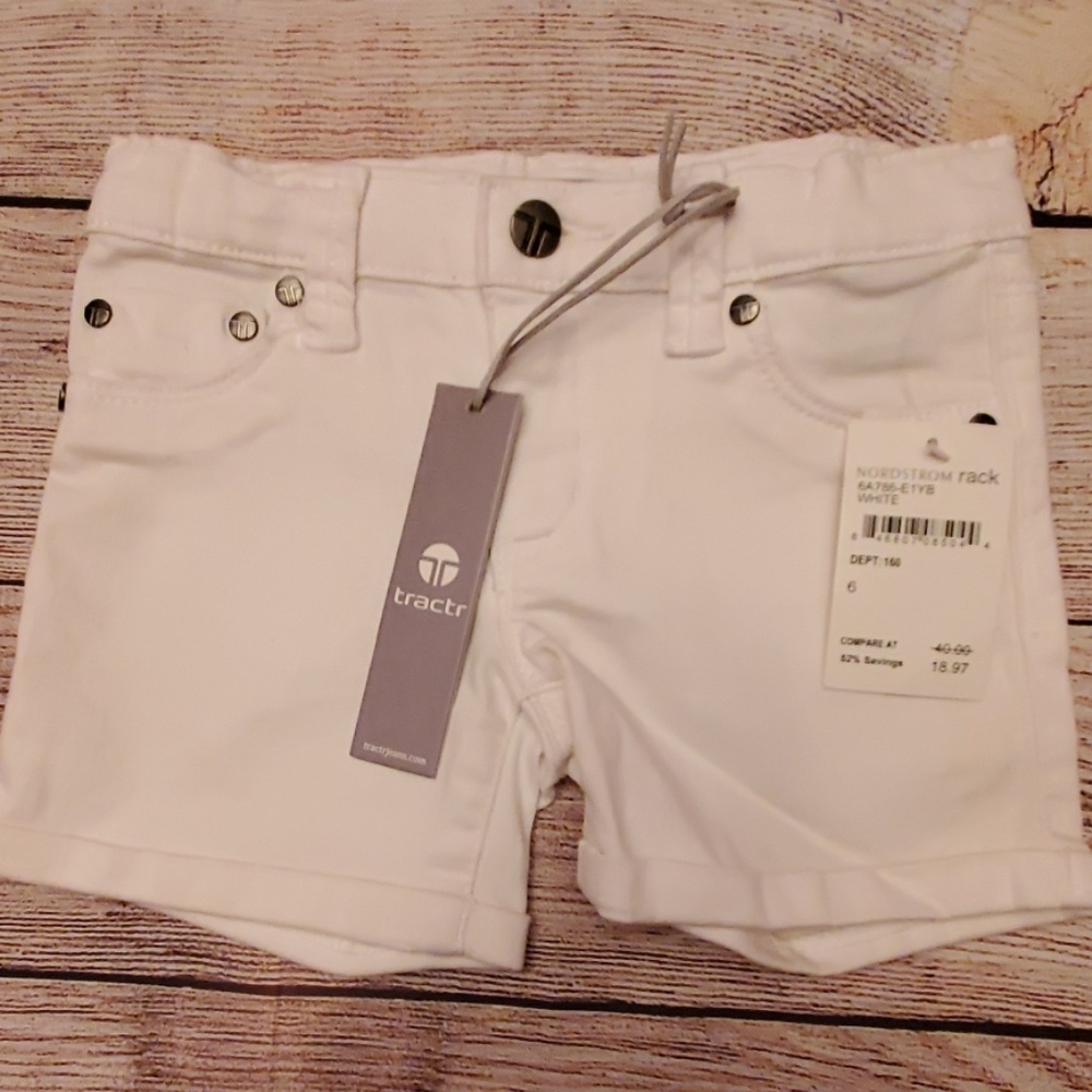 Kids white shorts